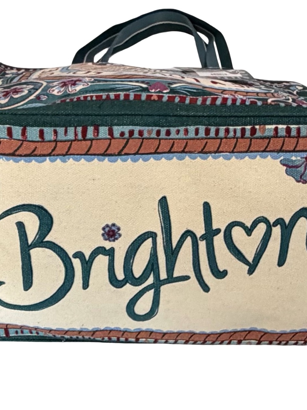 Brighton Bella Tile Tote “Love Is All You Need”Canvas Tote Bag - Picture 4 of 9